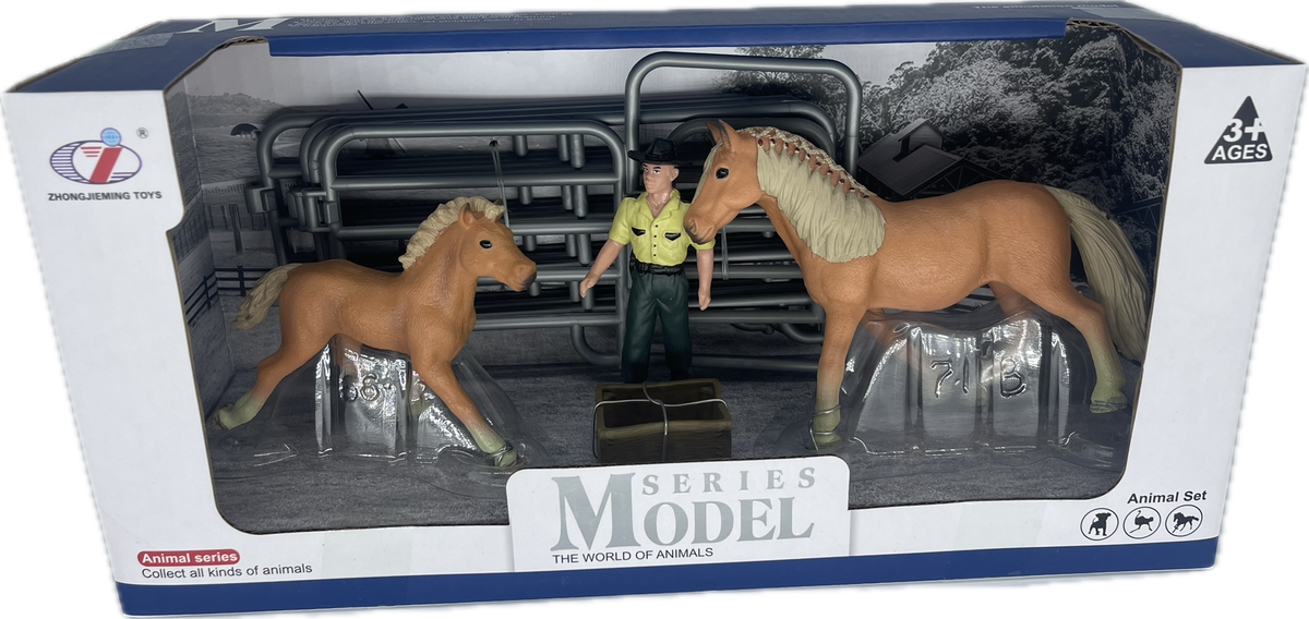 Horses - HS4 Chestnut Horse Set - Country Toys – Country Toys Australia